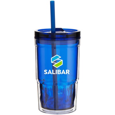 16 oz Clarity Travel Tumbler (Blue)