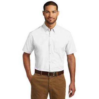 Port Authority® Short Sleeve Carefree Poplin Shirt.