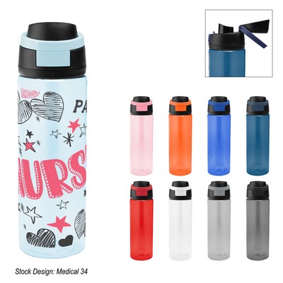 24 Oz. Full Color Pop Sip Rpet Bottle