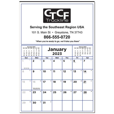 Economy 12 Sheet Contractor Wall Calendar