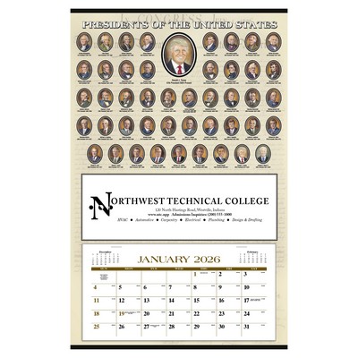 Triumph® Calendars Presidents Hanger 12-Month Calendar