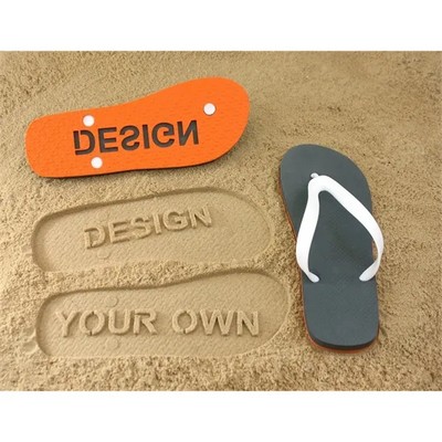 Die Cut Sand Imprint Flip Flops