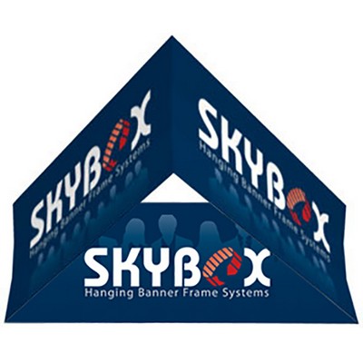 Skybox Hanging Banner Triangle 10'dia x 36"h -- Inside & Outside Graphic