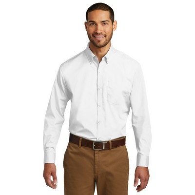 Port Authority® Long Sleeve Carefree Poplin Shirt.
