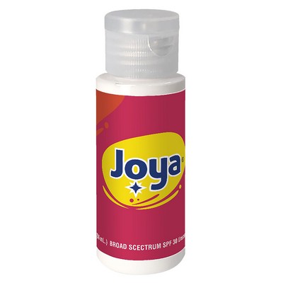 SPF-30 Sunscreen in Clear Cylinder Bottle with Clear Flip-Top Lid - 2 oz.