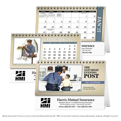 Triumph® Calendars The Saturday Evening Post Illustrations by Norman Rockwell Desk Calendar