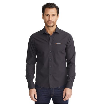 Men's UNTUCKit Black Stone Wrinkle-Free Long Sleeve Slim-Fit Button Up Shirt