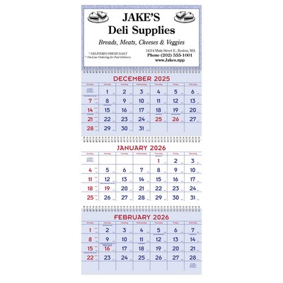 Triumph® Calendars Red & Blue Commercial Planner