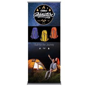 ONE CHOICE 33.5 x 80" Better Roll Up Silver Super Flat Vinyl Graphic Package