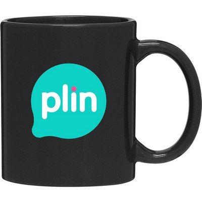 11 oz C-Handle Ceramic Mug (Black)