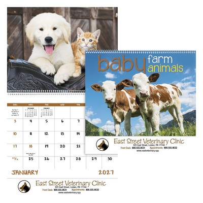 Good Value™ Baby Farm Animals - Spiral Calendar