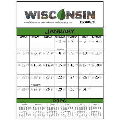 Economy Contractor 12 Sheet Wall Calendar - Full Color